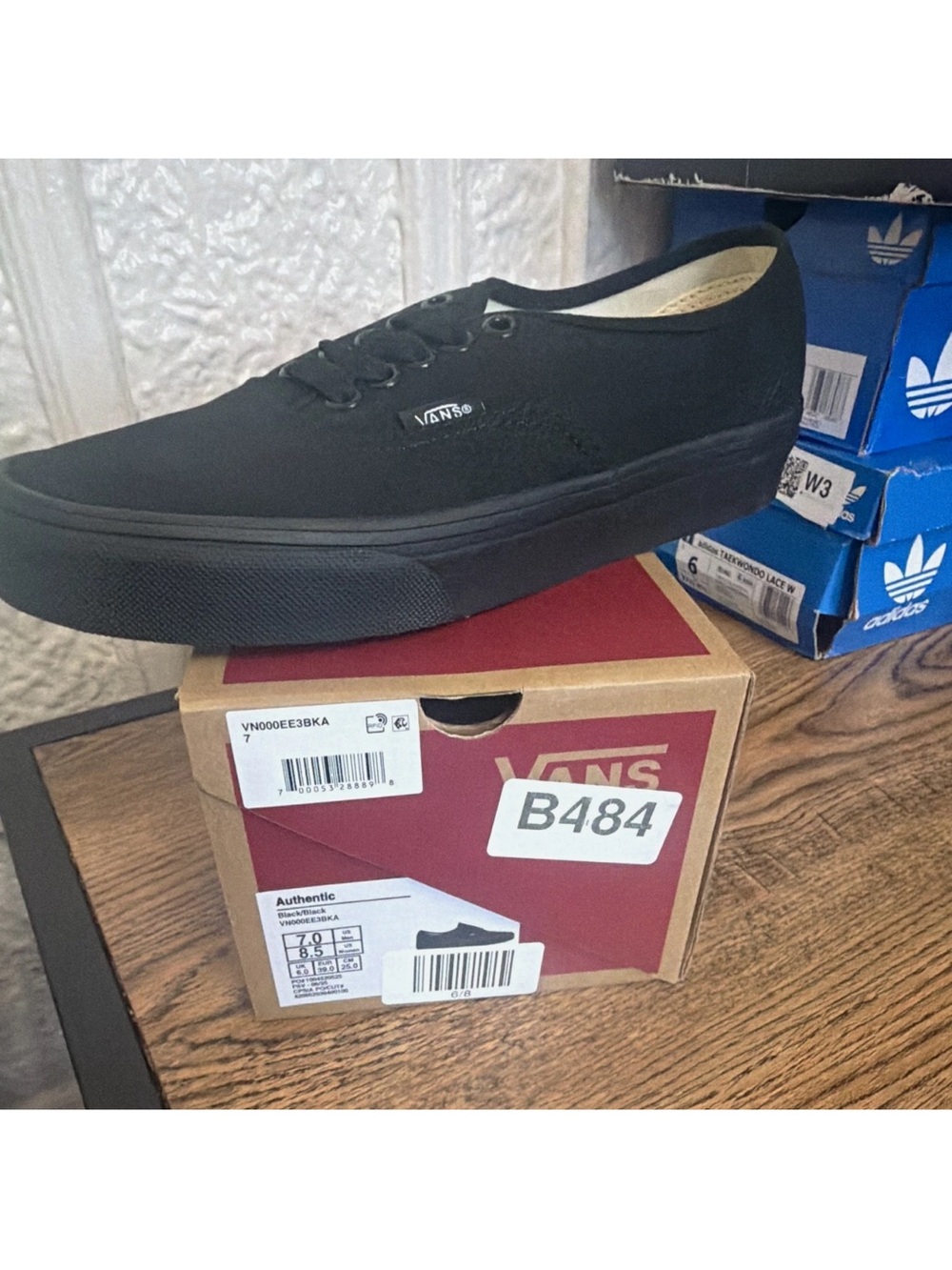 Vans Black Low-Top Canvas Sneakers